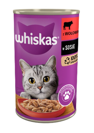 Whiskas Canned Beef Sauce 400g