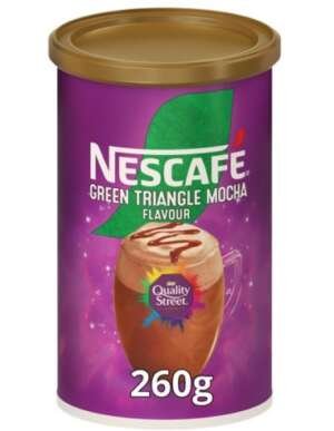 Nescafe Quality Street Green Triangle Hazelnut Mocha Coffee Tub 260g